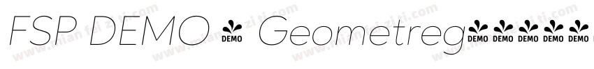 FSP DEMO - Geometreg字体转换